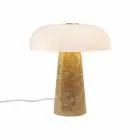 DFTP by Nordlux Pöytävalaisin Glossy Marmori ja Lasi Beige | 220mm - Sopii 1x E14