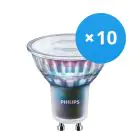 Monipakkaus 10x Philips MASTER LED Spot ExpertColor GU10 PAR16 5.5W 355lm 36D - 927 Erittäin Lämmin Valkoinen | Paras Värintoisto - Himmennettävä - Korvaa 50W