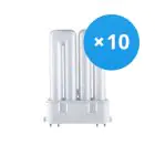 Monipakkaus 10x Osram Dulux F 24W 830 | Lämmin Valkoinen - 4-Nastaa
