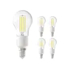 Monipakkaus 5x Calex Smart Tuya Wifi E14 Pallo 4.5W 450lm - 818-830 Säädettävä Valkoinen | Himmennettävä - Korvaa 40W 