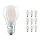 Monipakkaus 10x Ledvance Classic LED E27 Päärynä Filament Matta 7.5W 1055lm - 827 Erittäin Lämmin Valkoinen | Korvaa 75W