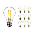 Monipakkaus 10x Noxion Lucent LED E27 Päärynä Filament Kirkas 7W 806lm - 822-827 Dim To Warm | Himmennettävä - Korvaa 60W