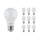 Monipakkaus 10x Noxion Lucent Classic LED E27 Päärynä Matta 4.9W 480lm - 830 Lämmin Valkoinen | Korvaa 40W
