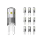 Monipakkaus 10x Noxion Bolt LED Capsule G9 1.9W 200lm - 827 Erittäin Lämmin Valkoinen | Korvaa 20W