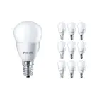 Monipakkaus 10x Philips Corepro LED Lustre E14 Pallo Matta 5W 470lm - 827 Erittäin Lämmin Valkoinen | Korvaa 40W