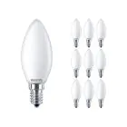 Monipakkaus 10x Philips Corepro LED Kynttilä E14 Matta 2.2W 250lm 827 Erittäin Lämmin Valkoinen - Korvaa 25W