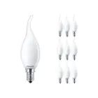 Monipakkaus 10x Philips Corepro LED Kynttilä E14 Kaareva-tip Matta 2.2W 250lm - 827 Erittäin Lämmin Valkoinen - Korvaa 25W
