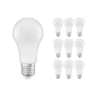 Monipakkaus 10x Ledvance Classic LED E27 Päärynä Matta 8.5W 806lm - 840 Kylmä Valkoinen | Korvaa 60W