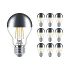 Monipakkaus 10x Philips Classic LED Lamppu E27 Päärynä Mirror 7.2W 650lm 650lm - 827 Erittäin Lämmin Valkoinen | Himmennettävä - Korvaa 60W