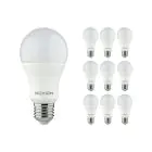 Monipakkaus 10x Noxion Lucent Classic LED E27 Päärynä Matta 11W 1055lm - 827 Erittäin Lämmin Valkoinen | Himmennettävä - Korvaa 75W