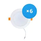 Monipakkaus 6x Bright Choice LED Alasvalo 12W 1080lm 120D - 840 Kylmä Valkoinen | Odetnij 115mm - Korvaa 1x18W