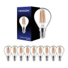 Monipakkaus 10x Noxion Lucent Lustre LED E14 Pallo Filament Kirkas 4.5W 470lm - 827 Erittäin Lämmin Valkoinen | Himmennettävä - Korvaa 40W