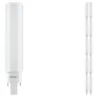 Monipakkaus 10x Ledvance Dulux-D LED 7W - 830 Lämmin Valkoinen | 4-Nastaa - Korvaa 18W