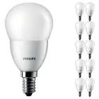 Monipakkaus 10x Philips Corepro LED Lustre E14 Pallo Matta 2.8W 250lm - 827 Erittäin Lämmin Valkoinen | Korvaa 25W