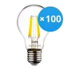 Monipakkaus 100x Noxion Lucent LED E27 Päärynä Filament Kirkas 4.5W 470lm - 840 Kylmä Valkoinen | Korvaa 40W