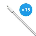 Monipakkaus 15x Bright Choice LED Loisteputkivalaisimet Vedenkestävä 17W 1870lm - 840 Kylmä Valkoinen | 120cm
