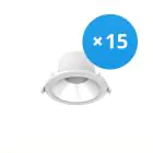Monipakkaus 15x Noxion LED Alasvalo Apollo 9W 1100lm 60D - 840 Kylmä Valkoinen | 145mm - Odetnij 120mm - UGR 
