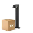 Monipakkaus 4x D'Lite Jalustalamppu Lira Musta 7W 600lm 830 Lämmin Valkoinen | IP54