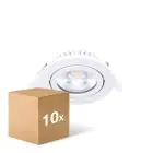 Monipakkaus 10x Noxion LED Kallistettava Slim Kohdevalaisin Valkoinen Pyöreä 6W 520lm 60D - 927 Erittäin Lämmin Valkoinen | 85mm - IP54 - Himmennettävä - Paras Värintoisto