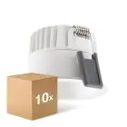 Monipakkaus 10x Ledvance LED Kohdevalaisin Tummalight Aluminium Valkoinen 8W 680lm 36D - 930 Lämmin Valkoinen | Odetnij 68mm - IP44 - Paras Värintoisto - Himmennettävä