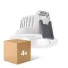 Monipakkaus 4x Ledvance LED Kohdevalaisin Adjust Aluminium Valkoinen 8W 720lm 36D - 940 Kylmä Valkoinen | Odetnij 68mm - IP20 - Paras Värintoisto - Himmennettävä