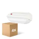 Monipakkaus 4x  Philips LED Turvallisuus Coreline BWC110 Valkoinen 9W 900lm - 830 Lämmin Valkoinen | 242x110mm - IP54 - Valotunnistin