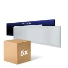 Monipakkaus 5x Noxion LED Paneeli Ecowhite V4.0 28W 3400lm - 840 Kylmä Valkoinen | 120x30cm - UGR 