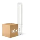 Monipakkaus 10x Philips CorePro PL-L LED Lamppu EM/Mains 8W - 840 Kylmä Valkoinen | 4-Nastaa - Korvaa 18W
