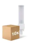 Monipakkaus 10x Ledvance Dulux-D LED 6W - 840 Kylmä Valkoinen | 2-Nastaa - Korvaa 13W
