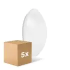 Monipakkaus 5x Ledvance Surface Pyöreä 400 24W 830 1920lm Valkoinen IP44 | Sensori - Lämmin Valkoinen - Korvaa 2x26W
