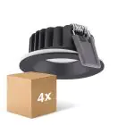 Monipakkaus 4x Ledvance LED Kohdevalaisin Air Fix Aluminium Musta 6W 510lm 36D - 930 Lämmin Valkoinen | Odetnij 68mm - IP65 - Paras Värintoisto - Himmennettävä