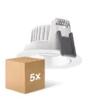 Monipakkaus 5x Ledvance LED Kohdevalaisin Adjust Aluminium Valkoinen 8W 680lm 36D - 930 Lämmin Valkoinen | Odetnij 68mm - IP20 - Paras Värintoisto - Himmennettävä