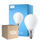 Monipakkaus 10x Philips Corepro LED Lustre E14 Pallo Matta 6.5W 806lm - 840 Kylmä Valkoinen | Korvaa 60W
