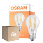Monipakkaus 6x Osram LED Superstar E27 Päärynä Filament Kirkas 7.5W 1055lm - 940 Kylmä Valkoinen | Paras Värintoisto - Himmennettävä - Korvaa 75W