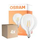 Monipakkaus 4x Osram LED Superstar E27 Globe G125 Filament Kirkas 11W 1521lm - 927 Erittäin Lämmin Valkoinen | Paras Värintoisto - Korvaa 100W