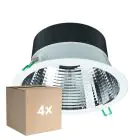 Monipakkaus 4x Philips LED Alasvalo Coreline DN142B Aluminium Valkoinen 19.2W 2300lm 60D - 840 Kylmä Valkoinen | Odetnij 200mm - IP20 - UGR