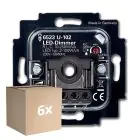 Monipakkaus 6x Busch-Jaeger 6523U-102 Rotary LED Dimmer 6512-0-0334 2W -100W 50/60Hz