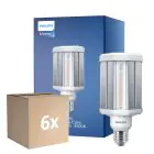 Monipakkaus 6x Philips TrueForce LED E27 HPL Kirkas 42W 6000lm 360D - 840 Kylmä Valkoinen | Korvaa 125W