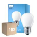 Monipakkaus 10x Philips Corepro LED Lustre E27 Pallo Matta 6.5W 806lm - 840 Kylmä Valkoinen | Korvaa 60W