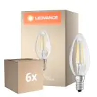 Monipakkaus 6x Osram Classic LED E14 Kynttilä Filament Kirkas 5.5W 806lm - 827 Erittäin Lämmin Valkoinen | Himmennettävä - Korvaa 60W
