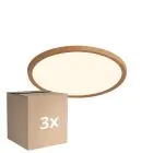 Monipakkaus 3x Nordlux LED Kattovalo Oja 29 Puu 17W 1600lm - 827 Erittäin Lämmin Valkoinen | Himmennettävä