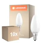 Monipakkaus 10x Ledvance Classic LED E14 Kynttilä Matta 5.9W 806lm - 827 Erittäin Lämmin Valkoinen | Himmennettävä - Korvaa 60W