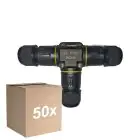 Monipakkaus 50x Noxion Vedenkestävä Quick T Liitoskappale  - 3 pole