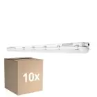 Monipakkaus 10x Ledvance LED Loisteputkivalaisimet Vedenkestävä Kosteudenkestävä 46W 6400lm - 840 Kylmä Valkoinen | 150cm