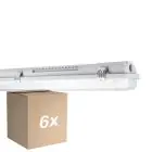 Monipakkaus 6x Ledvance LED Kosteudenkestävä Kotelo MT Gen 3 IP65 | Sopii 2x120cm LED Putki