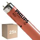 Monipakkaus 25x Philips MASTER TL-D 58W - Punainen | 150cm