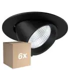 Monipakkaus 6x Noxion LED Kohdevalaisin Forza V2 Aluminium Musta 28/32/36/40W - 3300/3700/4100/4500lm 36D - 930-940-957 CCT | 160mm - Odetnij 145mm - Paras Värintoisto