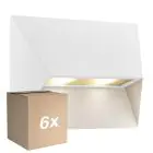Monipakkaus 6x Nordlux Pontio 27 Seinävalaisin Aluminium Valkoinen | Sopii 2x GU10
