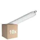 Monipakkaus 10x Philips LED Loisteputkivalaisimet Vedenkestävä Coreline 25W 4000lm - 840 Kylmä Valkoinen | 60cm - Korvaa 2x18W