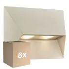 Monipakkaus 6x Nordlux Pontio Seinävalaisin Aluminium Sanded | IP54 - Sopii 2x GU10 